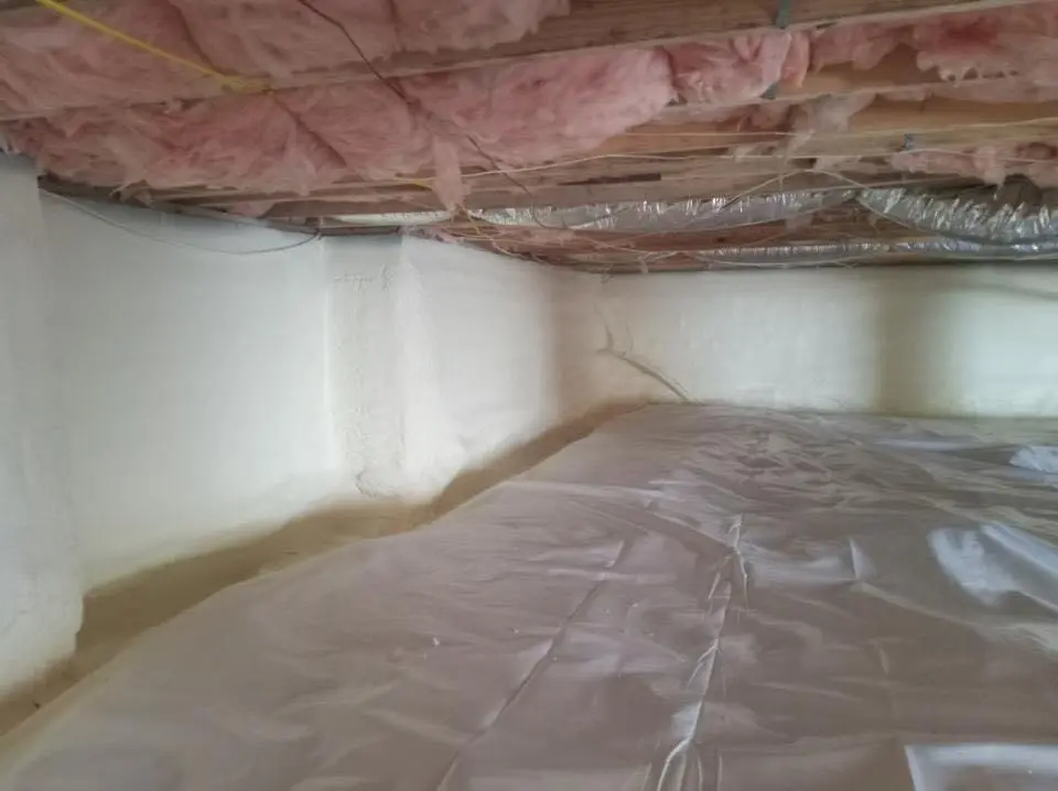 Crawl space encapsulation with closed-cell spray foam for Attic Insulation in Manassas